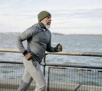 Elderly man running